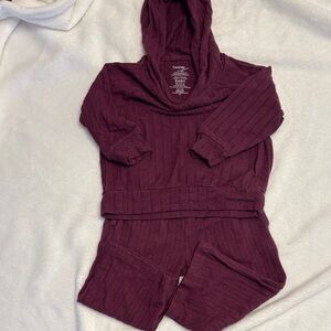 George Kids Matching Set in Burgundy